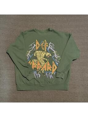 Def Leppard green cotton sweatshirt